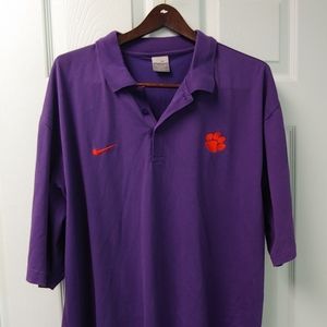 Nike DRI FIT Clemson Tigers Short Sleeve Polo. XXL